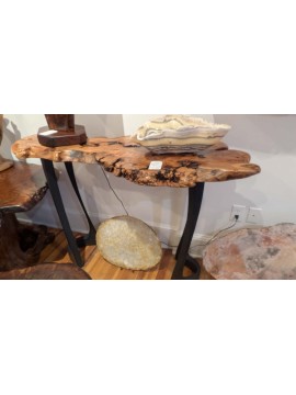 Maple Burl Live Edge Console Table
